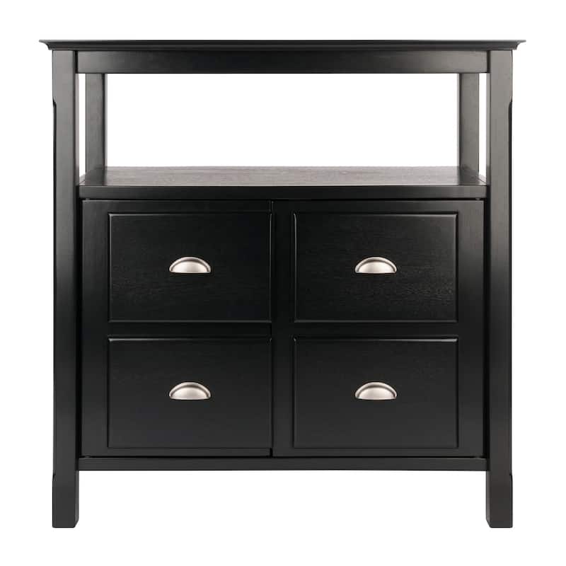 Buffet Cabinet, Black - 36 x 18.03 x 35.98 inches - 36 x 18.03 x 35.98 inches