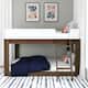 Max and Lily Mid-Century Modern Twin over Twin Low Bunk Bed