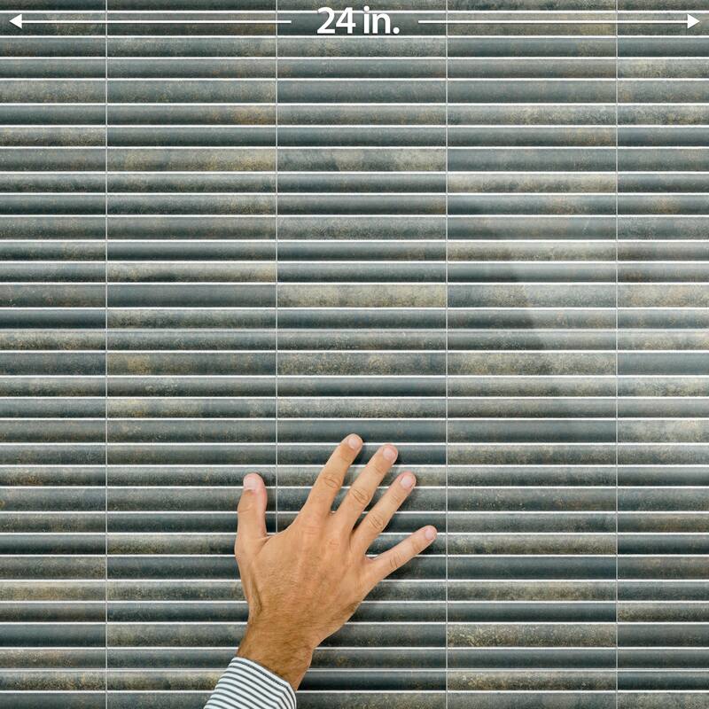 Merola Tile Rubik Verde 5-7/8" x 11-3/4" Ceramic Wall Tile