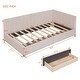 preview thumbnail 4 of 8, Upholstered Daybed with 2 Storage Drawers, Twin Size Sofa Bed Frame, No Box Spring Needed, Linen Fabric, Beige