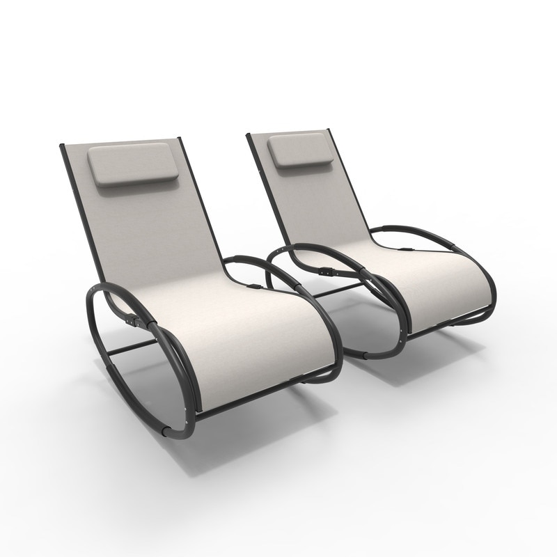 2-Piece Patio Rocking Chair Set for Outdoor Relaxation-image