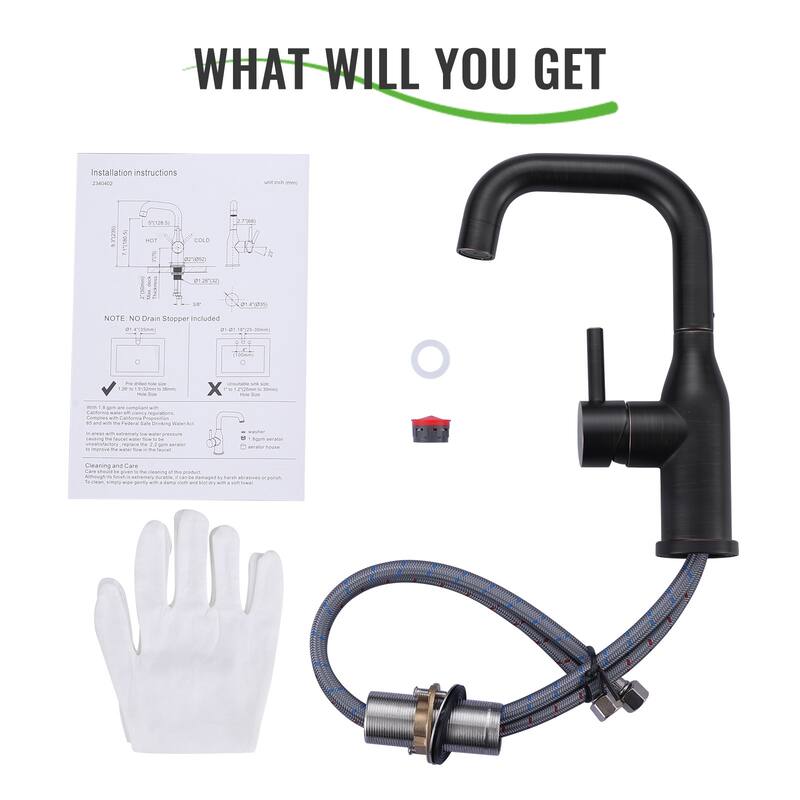 WOWOW Single Handle Bar Faucet With Swivel Spout