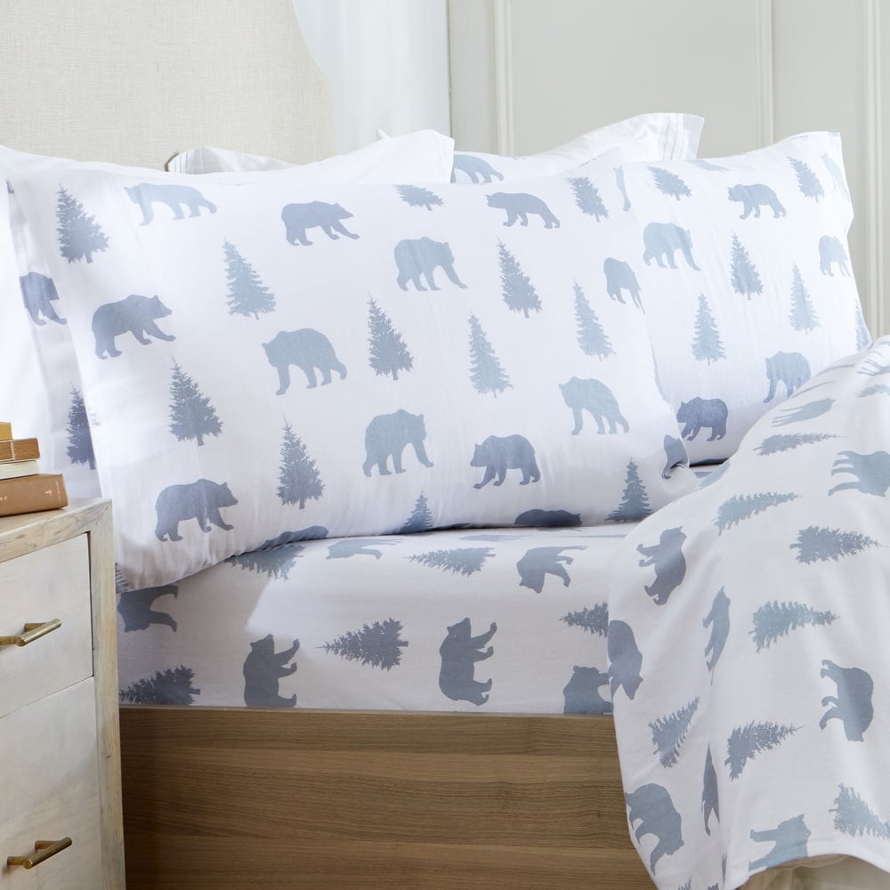 Market & Place Cotton Flannel Novelty Printed Sheet Set