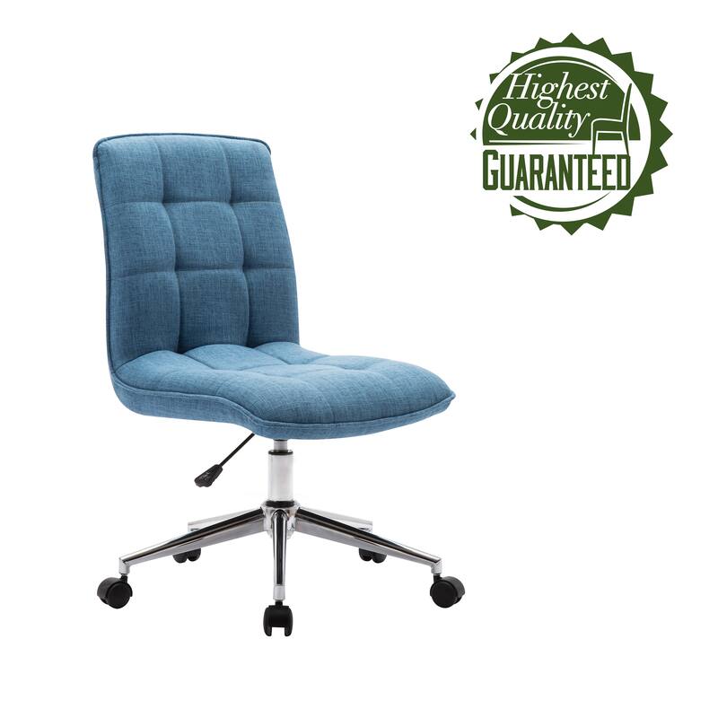 Porthos Home Lada Adjustable Swivel Office Chair, Linen Upholstery