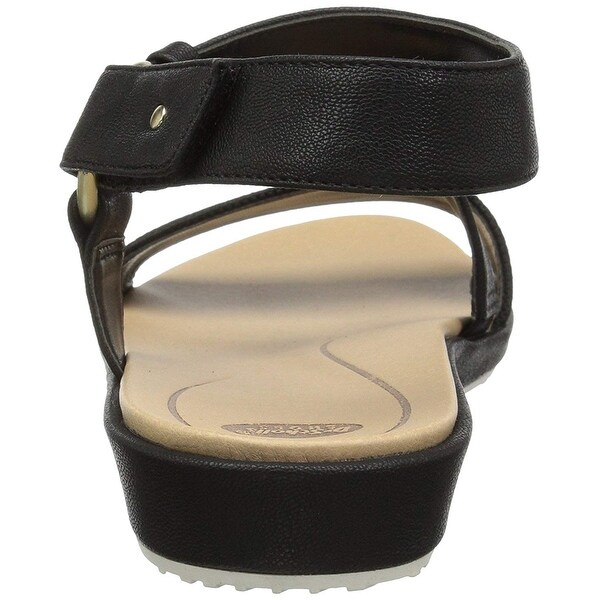 scholl leather look sandals low