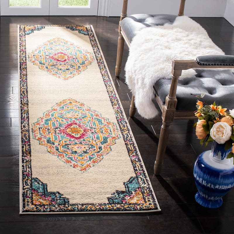 SAFAVIEH Monaco Neola Boho Medallion Distressed Rug - 2'2" x 8' Runner - Multi