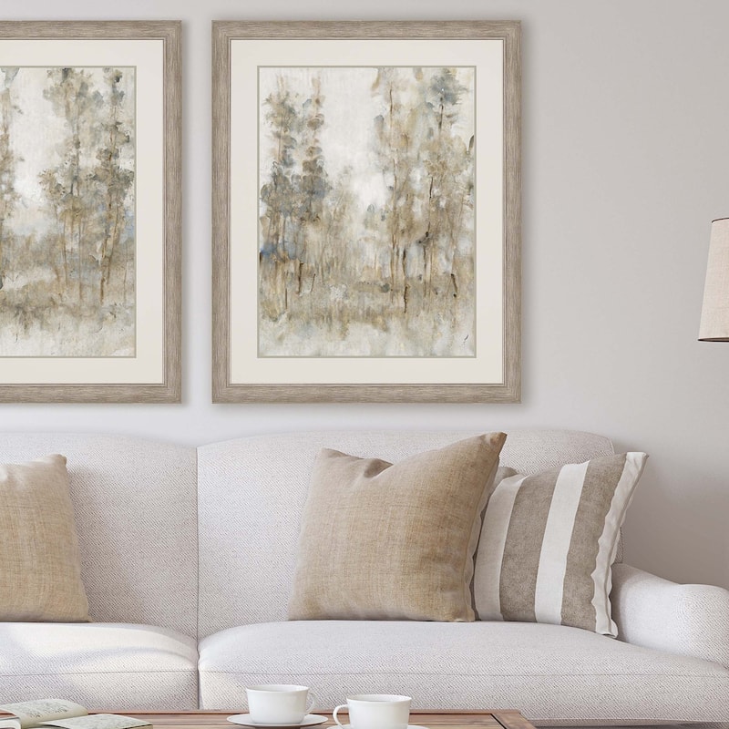 Thicket of Trees II Framed Art Giclee Under Glass - Brown