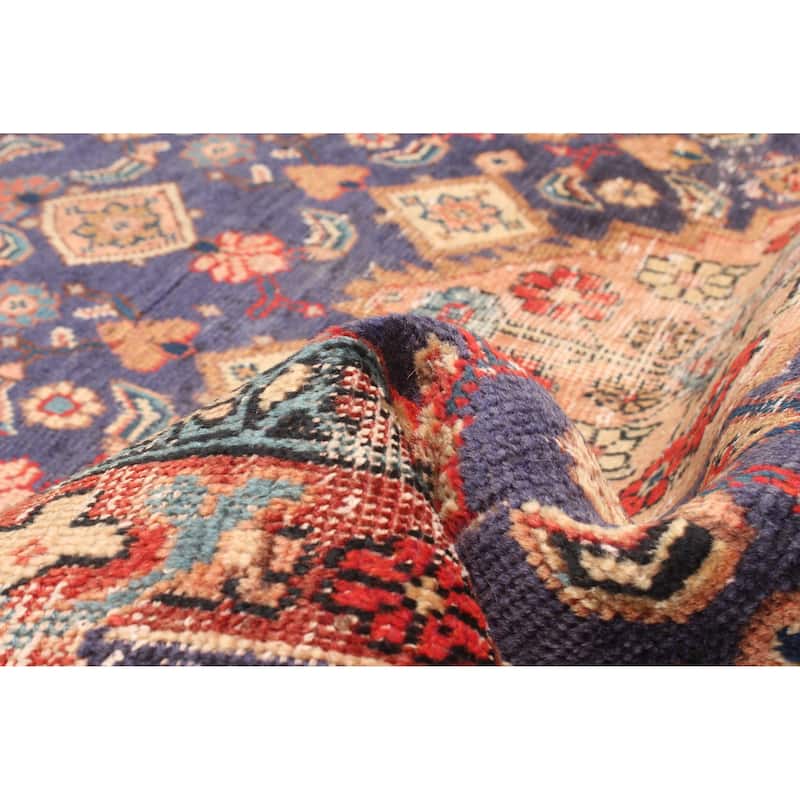 ECARPETGALLERY Hand-knotted Antalya Vintage Dark Navy Wool Rug - 3'7 x 6'9