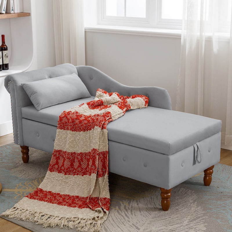 Velvet Upholstered Bench Lounge Bench with Storage, Decorative Bench Indoor Bench with Pillows and Armrests