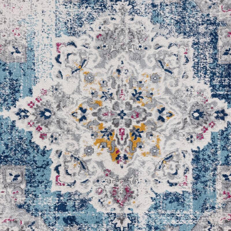 Gematria French Country Medallion Indoor Area Rug