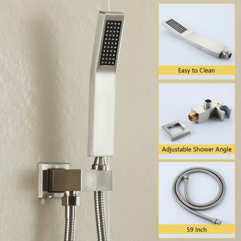 2-Function 10/12/16 In Ceiling Mounted Shower System