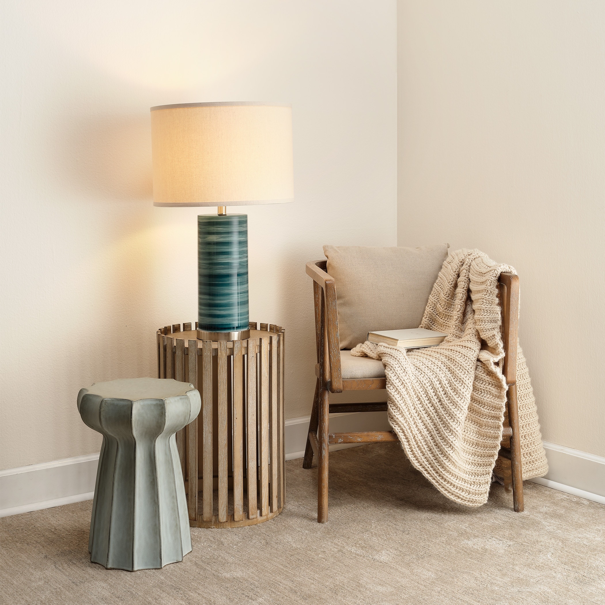 Alden Decor Jackson Hand-Blown Glass Table Lamp