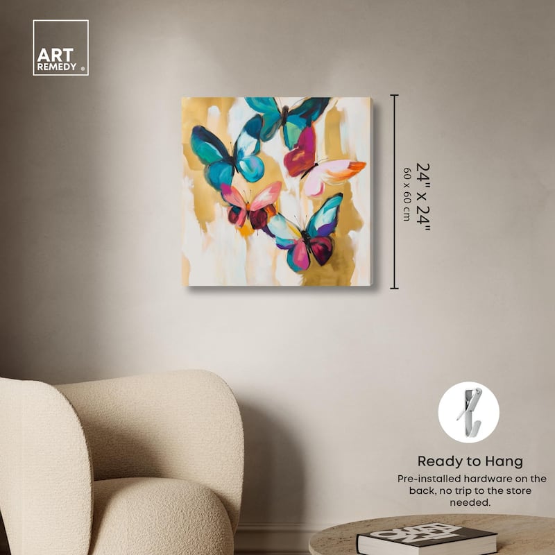 Wings in Waltz II Canvas by Art Remedy, Gallery Wrapped