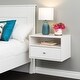 preview thumbnail 1 of 24, Prepac 1 Drawer Floating Nightstand with Open Shelf, Wall Mounted Nightstand, Contemporary Bedroom Furniture White