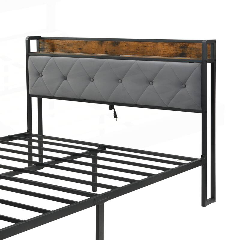 Versatile Queen Bed Frame with Storage and LED Lights for Enhanced Comfort