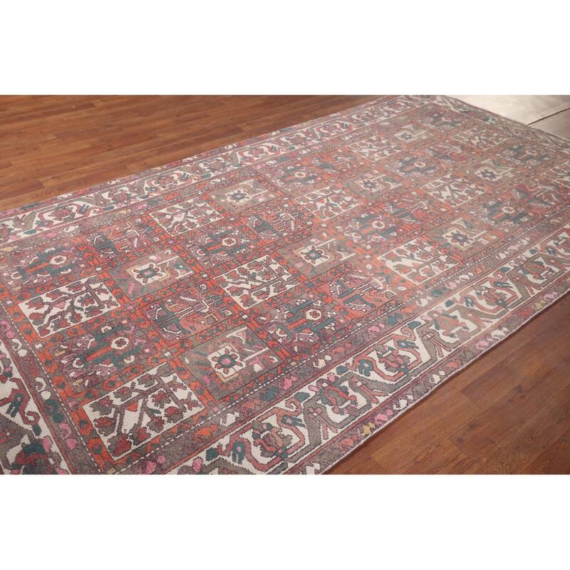 Garden Design Bakhtiari Persian Vintage Ug Hand-Knotted Wool Carpet - 5'2"x 9'6"
