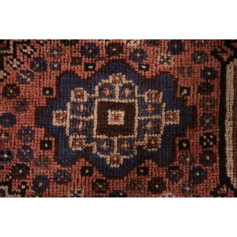 Vegetable Dye Qashqai Persian Rug Hand-knotted Wool Carpet - 5'5"x 7'6"