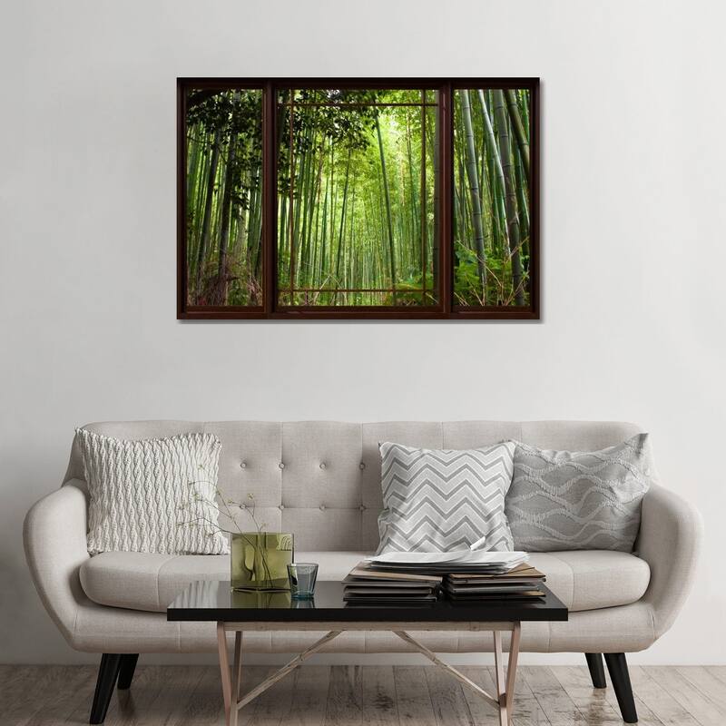 iCanvas "Bamboo Forest Window View" by Unknown Artist Canvas Print - 32x48x1.5