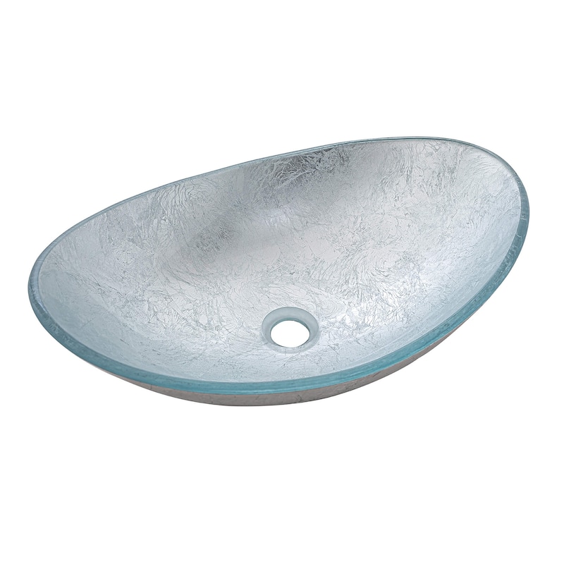 Fine Fixtures modern glass Vessel Oval 20 X 14