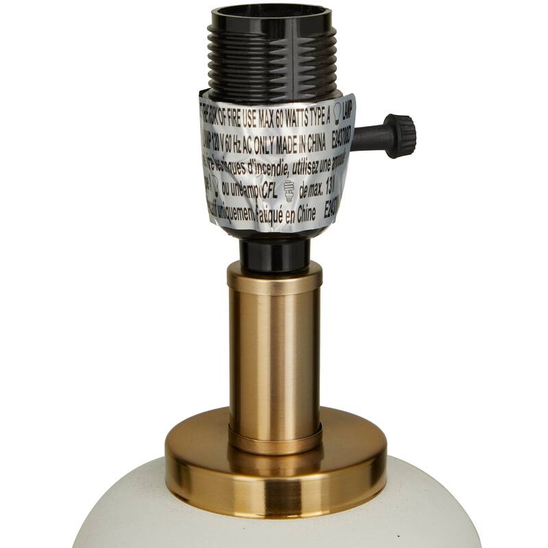 CosmoLiving by Cosmopolitan Metal Orbs Style Base Table Lamp with Drum Shade - Black or White