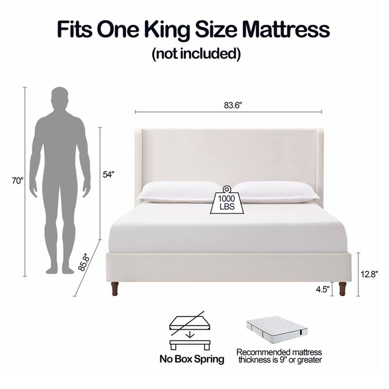 Harper Tall Headboard Upholstered Bed