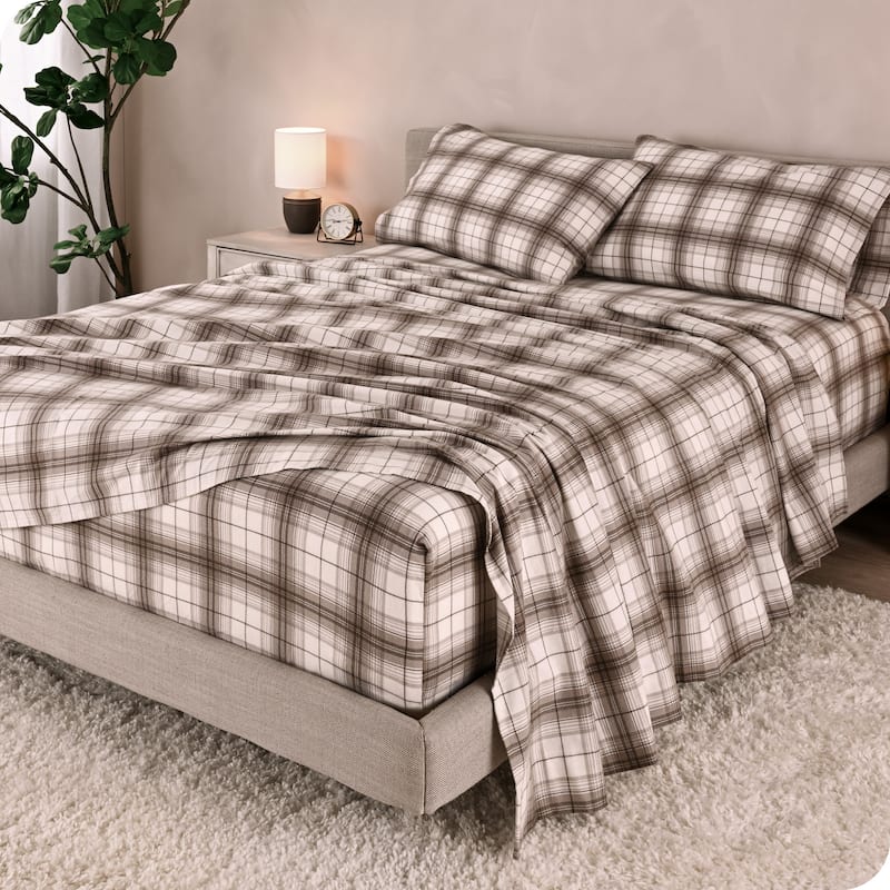 Bare Home Cotton Flannel Sheet Set - Velvety Soft Heavyweight
