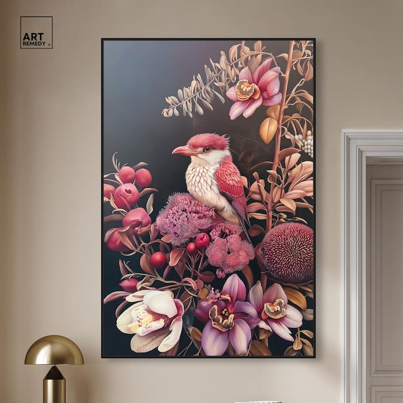 Bird and Bloom Canvas by Art Remedy