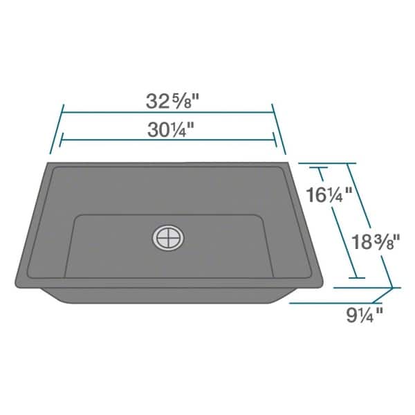 dimension image slide 4 of 6, Quartz Granite Sink