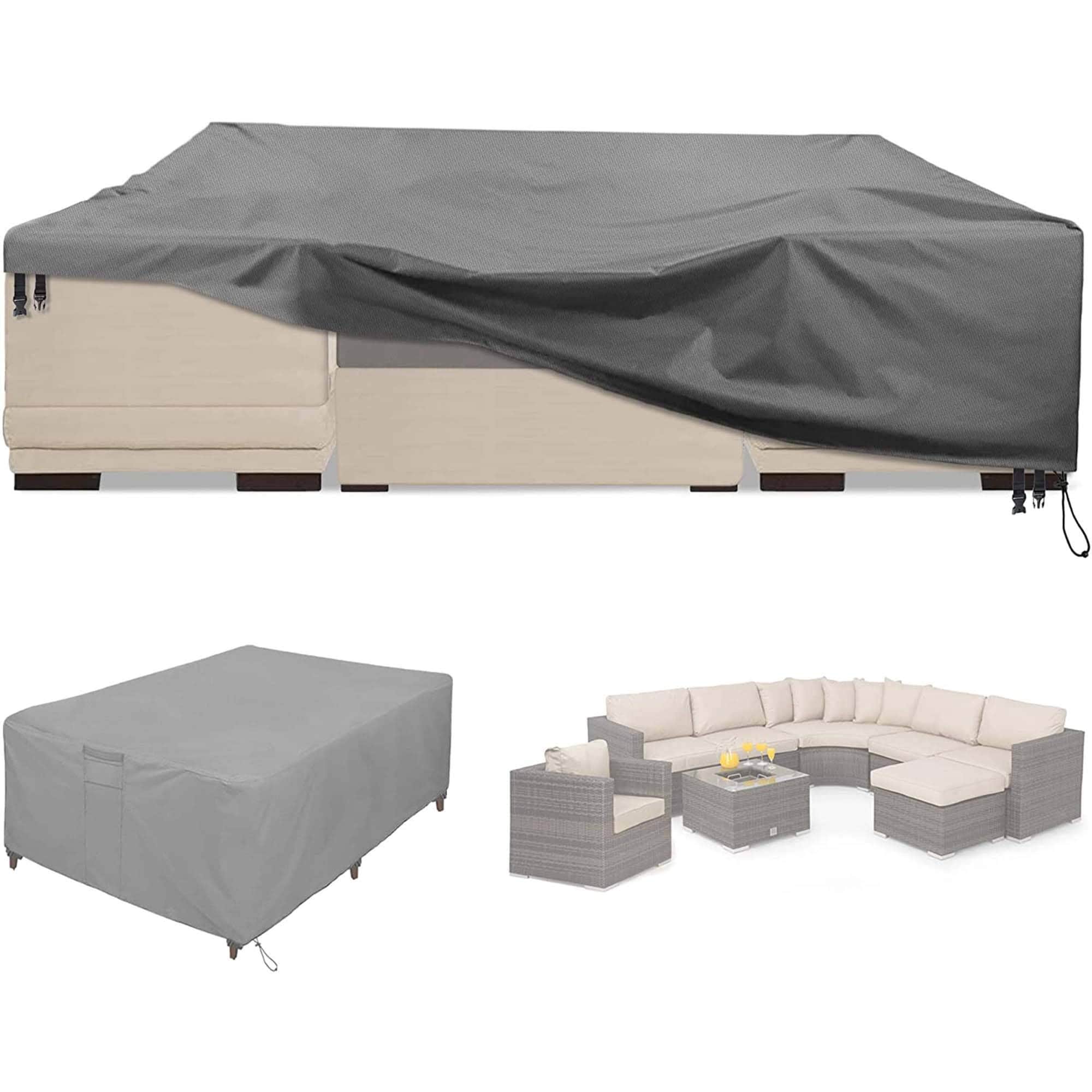Large Sofa Cover Garden Furniture Waterproof Cover to Protect The Table, Chair and Sofa Garden Furniture Cover - 126