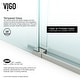 preview thumbnail 6 of 29, VIGO Elan Clear Adjustable Frameless Sliding Shower Door