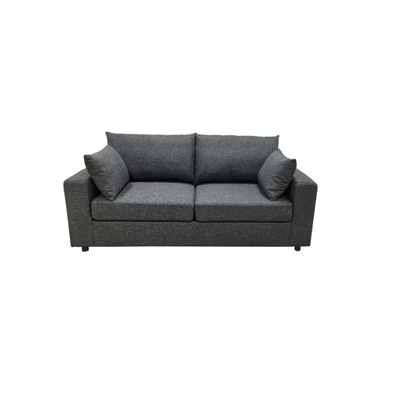 78" Modern Upholstered 2-seater Sofa with 2 Throw Pillows
