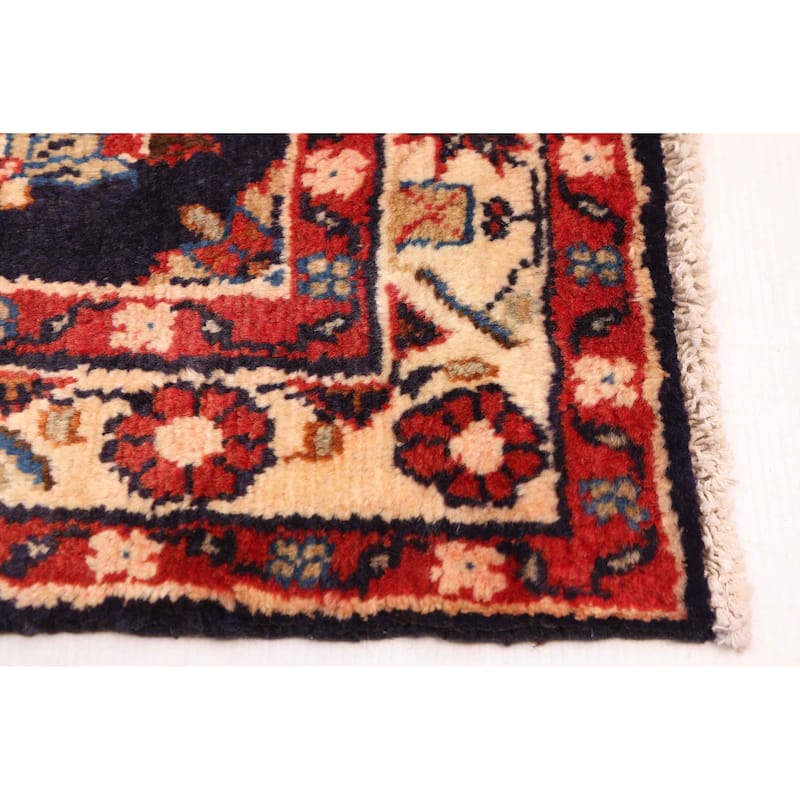 ECARPETGALLERY Hand-knotted Anadol Dark Navy Wool Rug - 2'7 x 11'0