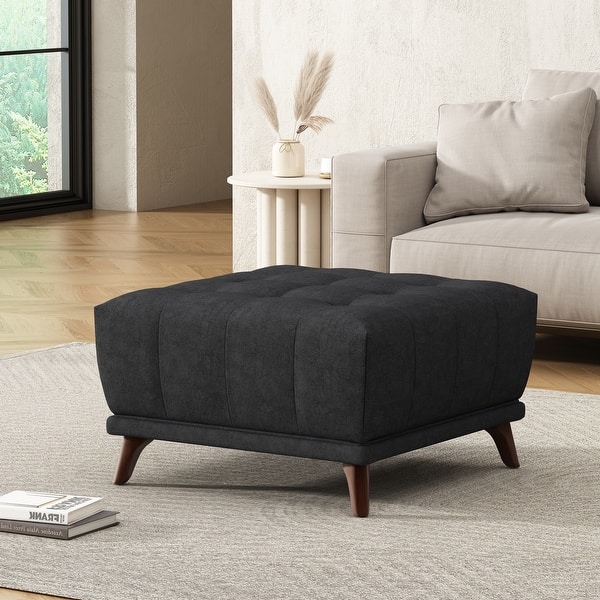 slide 2 of 10, Christopher Knight Home- Trelawney Chenille Ottoman Charcoal Gray