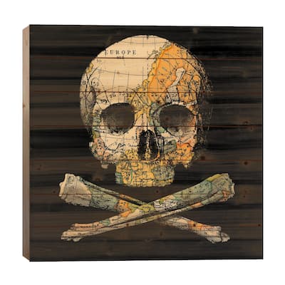 Treasure Map Print On Wood by Tobias Fonseca - Multi-Color