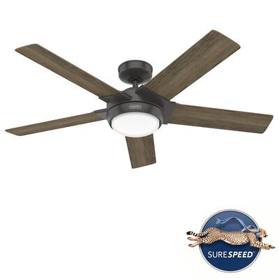 Hunter 52" Camden Noble Bronze Ceiling Fan with LED Light, Pull Chain, Handheld Remote - Transitional, Contemporary, Rustic