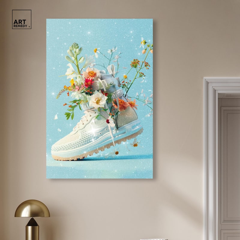 Light Sneaker Bouquet Canvas by Art Remedy, Gallery Wrapped