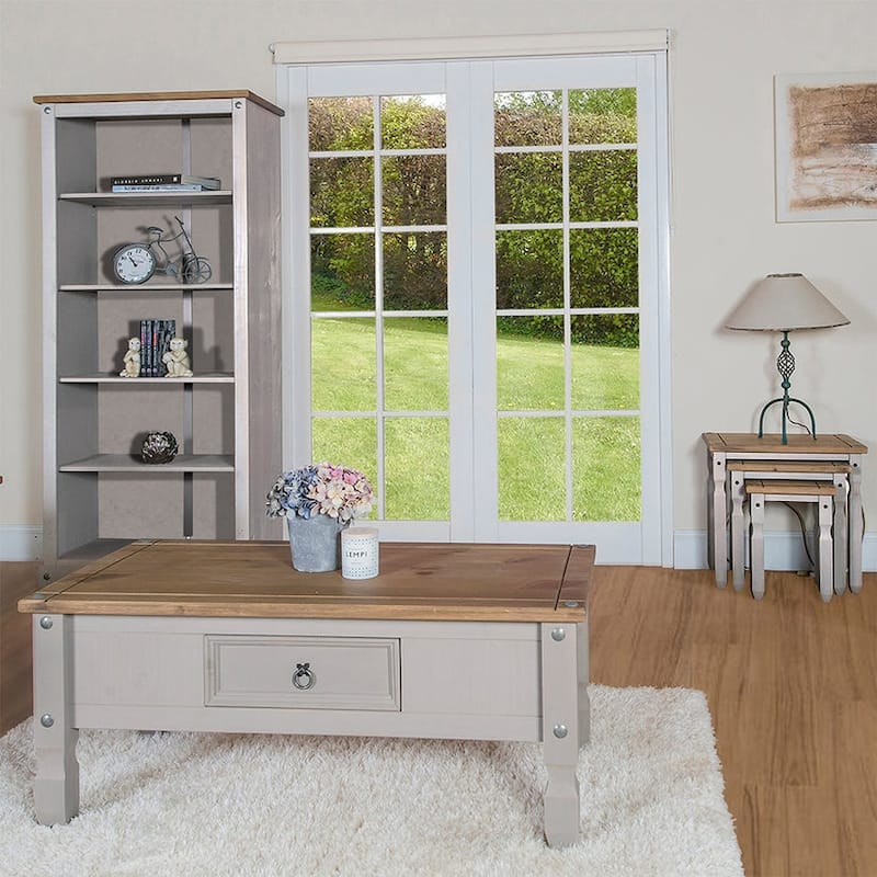 Wood Bookcase 5 Shelf Corona Collection | Furniture Dash