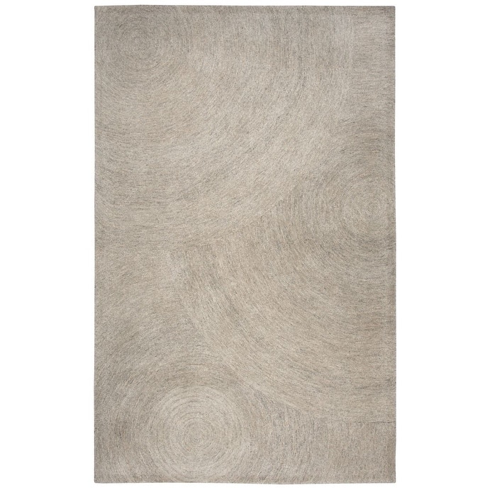 Alora Decor London Grey Swirl Hand-tufted Wool Rug