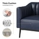 preview thumbnail 18 of 43, Alfons Industrial Leather Chair with Channel Tufting and Metal Leg by HULALA HOME