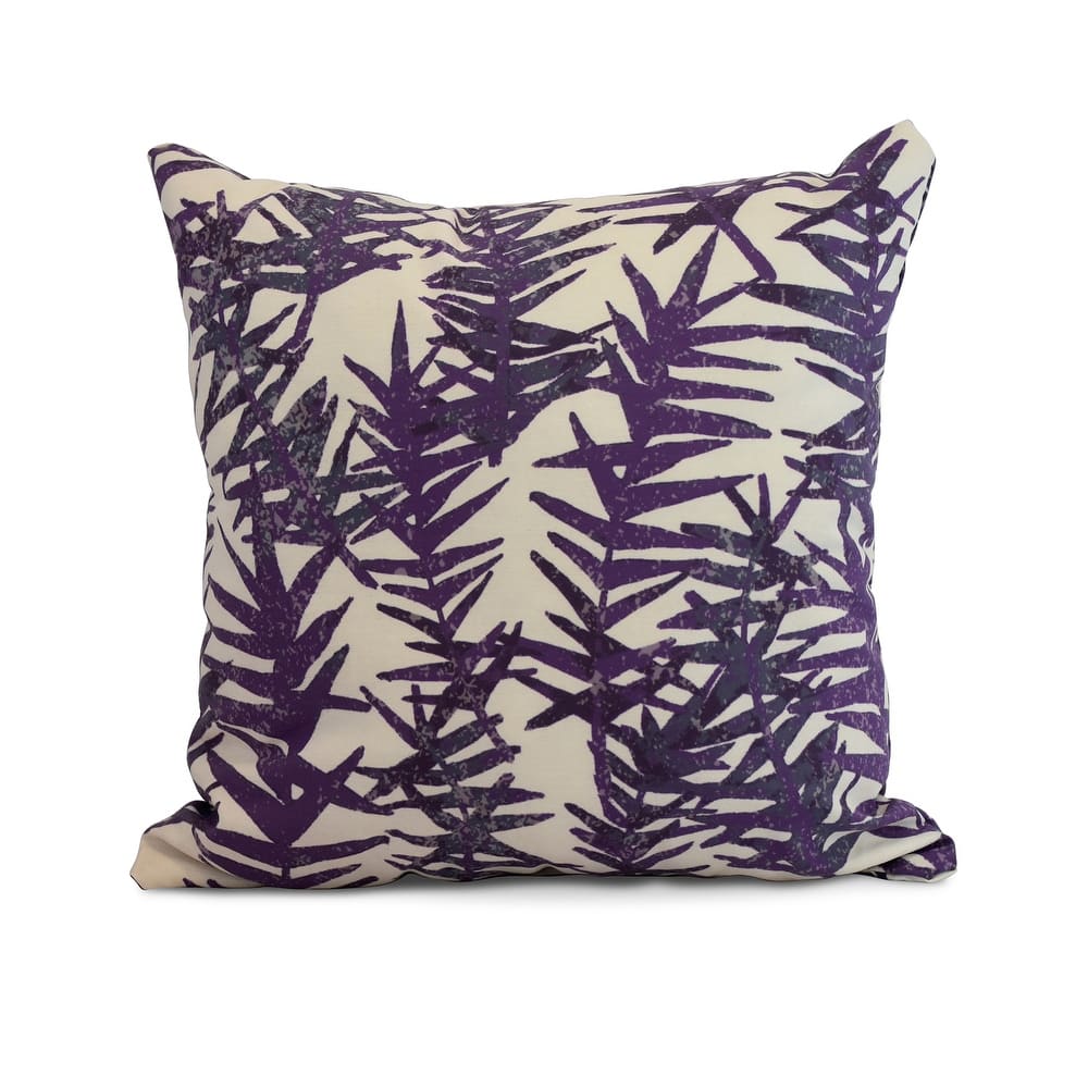 18 x 18 Inch Spikey Floral Print Outdoor Pillow