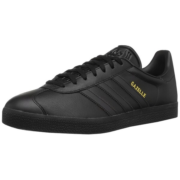 all black leather gazelles