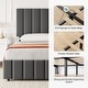 preview thumbnail 4 of 7, Queen Linen Upholstered Platform Bed Frame with 4 Storage Drawers, Adjustable Headboard