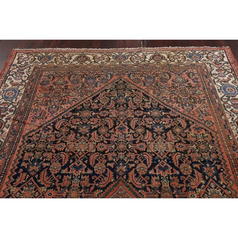 Pre-1900 Antique Malayer Persian Runner Rug Hand-knotted Wool Carpet - 6'10" x 15'7"