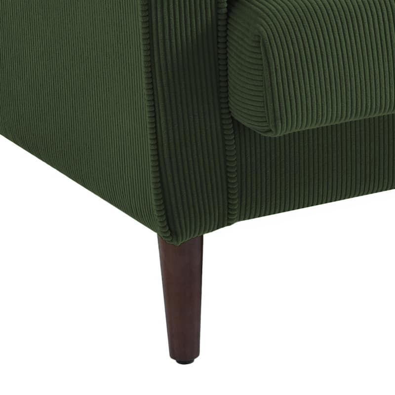 62.5'' W Corduroy Couch Upholstered Square Arm Sofa