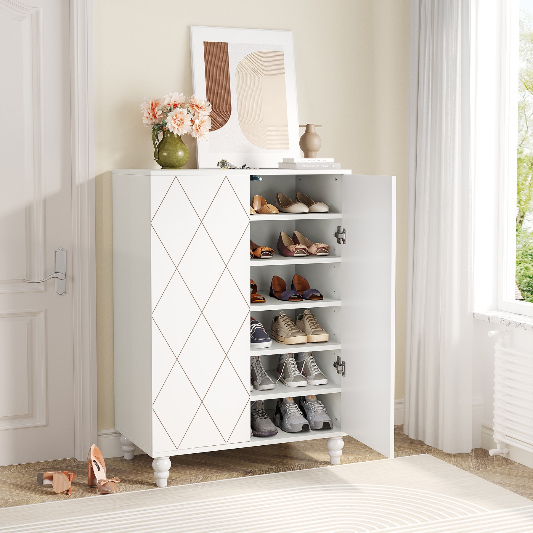Two door shoe hotsell cabinet
