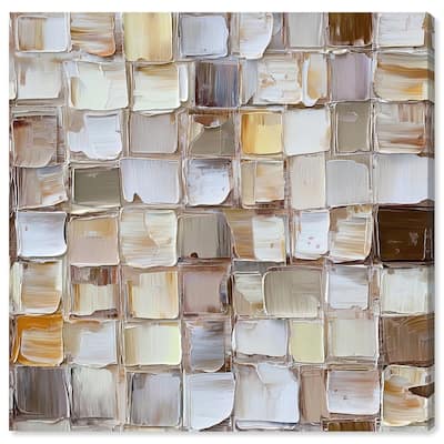 Woven Stone Canvas by Art Remedy, Gallery Wrapped