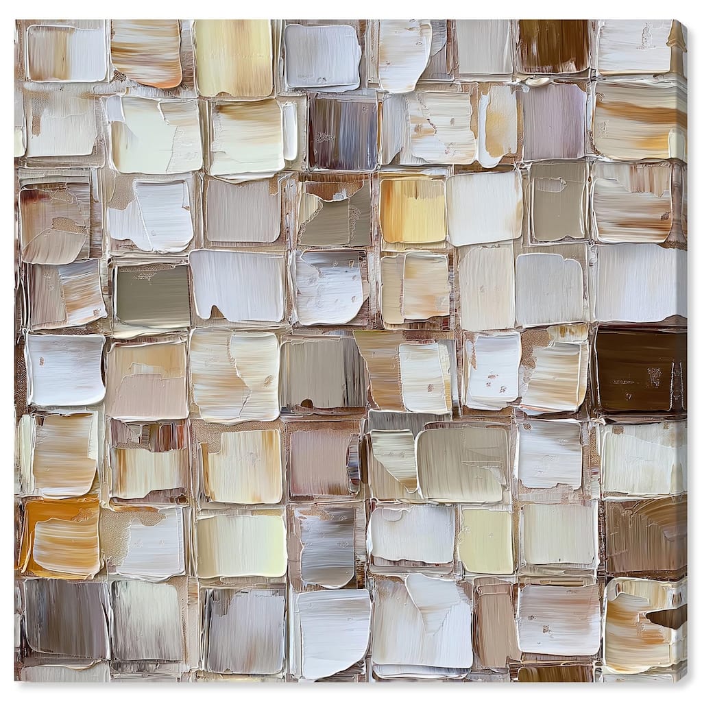 Woven Stone Canvas by Art Remedy, Gallery Wrapped