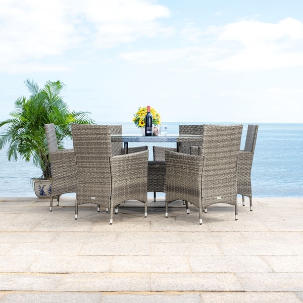 slide 2 of 39, SAFAVIEH Outdoor Living Challe 7-Piece Patio Dining Set