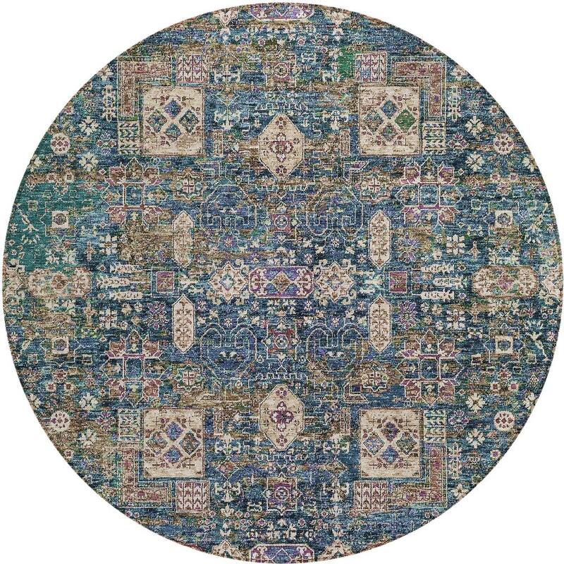HomeRoots Oriental Transitional Rectangle Outdoor Rug