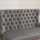 preview thumbnail 47 of 72, Velvet Double Dining Loveseat Bench, 2-Seat Tufted Bench w/Handmade Buttons, Wing Back, Gold-Plated Steel Legs, Single Pack